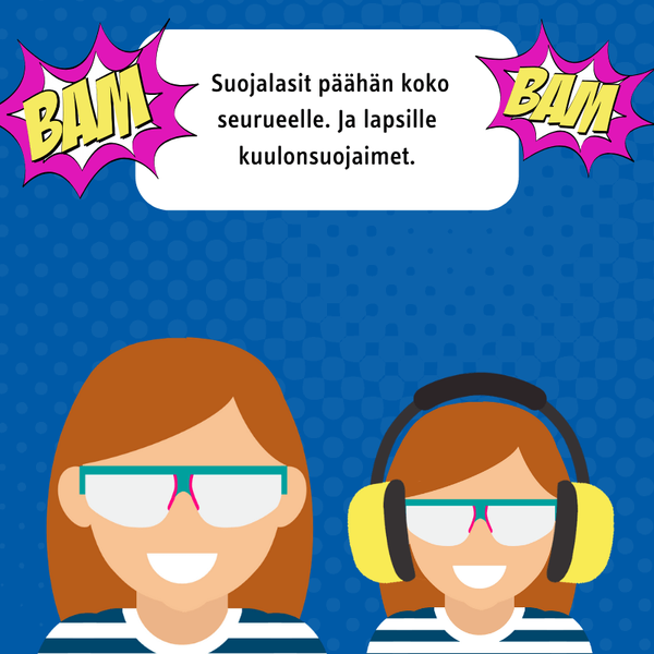 Turvallisuus- ja kemikaalivirasto (Tukes) on julkaissut sarjakuvan ilotulitteiden turvallisesta ampumisesta.