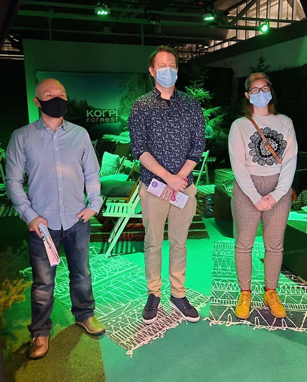 Sampo Pohjola, Janne Kujala ja Gabriella Presnal.