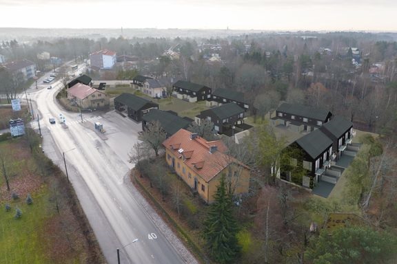 Havainnekuva Kärsämäentieltä Bryggerin alueesta.