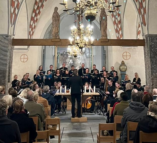 Musica Vocalen jouluoratorio-konsertissa Liedon kirkossa.