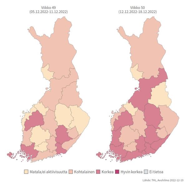Influenssan esiintyvyys on THL:n tilastojen mukaan Turussakin “korkea”.