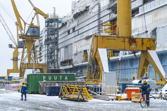 Meyer Turun telakan suora ja välillinen työllisyysvaikutus kasvoi Suomessa 13 prosenttia, Turun seutukunnan alueella jopa 42 prosenttia.