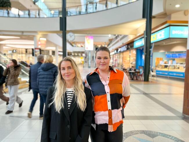 LPP Finlandin Country Manager Seija Leppihalme ja Kauppakeskus Myllyn toimitusjohtaja Mari Hantula.