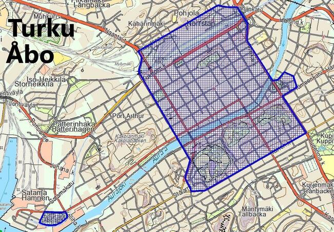 Turku, rajoitusalue, jolla ei saa ampua ilotulitteita.