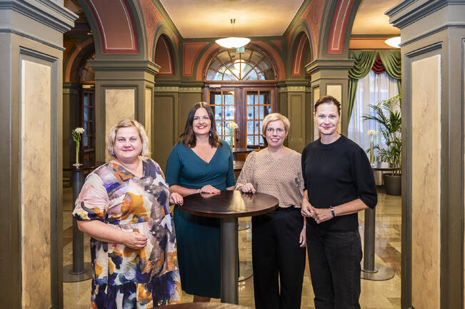 Turun johtokvartetti: Mirka Muukkonen, Elina Rantanen, Piia Elo ja Minna Arve.