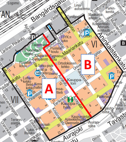 Kevätpöllytysalue kartalla.