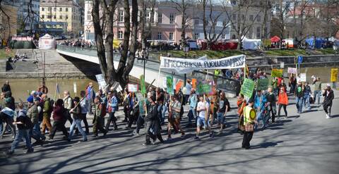 Hamppumarssi on osa maailmanlaajuisia Global Marijuana March -mielenosoituksia. Kuva on vuodelta 2018.