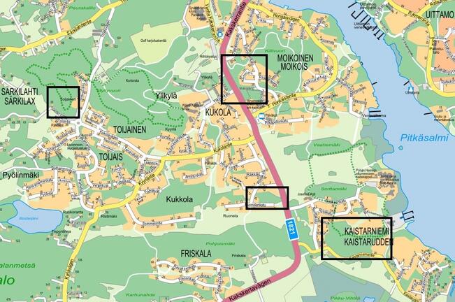 Hirvensalon hoidettavat tammimetsät.