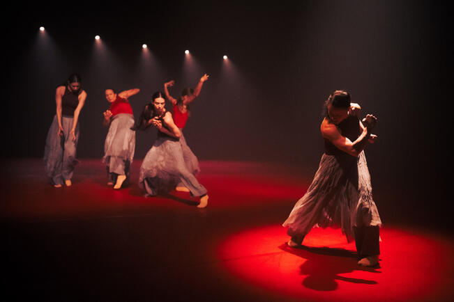 Aurinkobaletin alkusyksy kuluu Askelia äänten takaa -esityksen parissa.