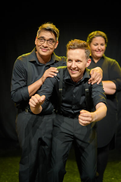 Jerry Wahlforss, Samuel Karlsson ja Daniela Franzell.