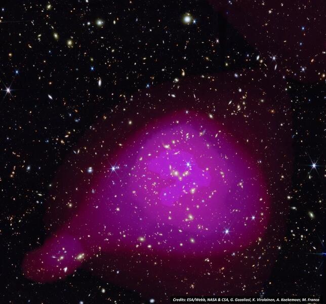 ESA:n kuukauden kuvaksi huhtikuussa valittu kuva galaksiryhmästä on 6,6 miljardin vuoden takaa, 7,3 miljardin valovuoden etäisyydeltä. 
