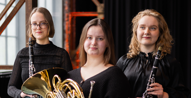 Aino Parikka, Fiia Känsälä ja Pinja Jokinen.