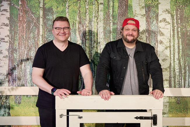 Jussi Vahvaselkä (vas.) ja Kalle Lamberg. 