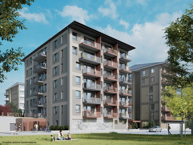 Havainnekuva Hovineidonkatu 7:stä.