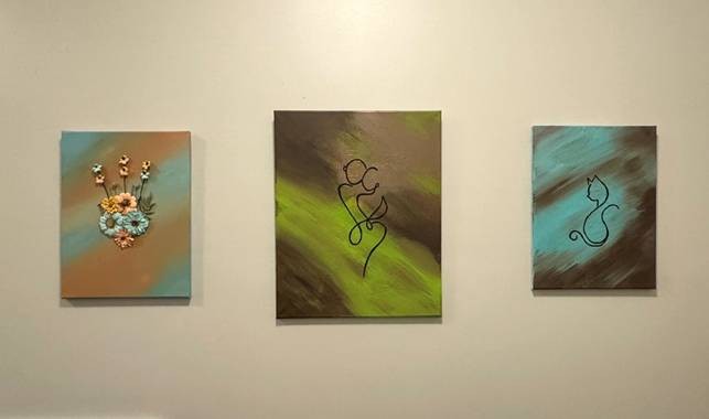 Paula Jalovaaran töitä on esillä Raisiossa.