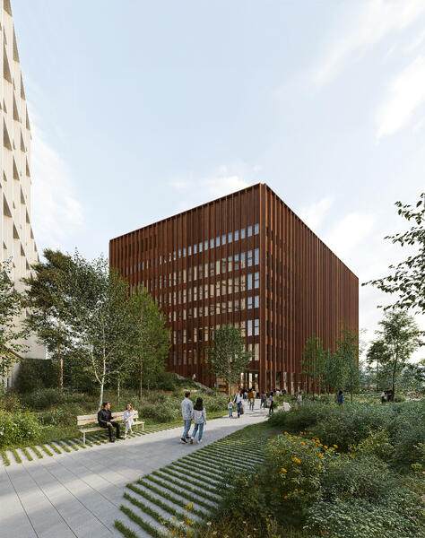 Näkymä Helsinginkadulta Taito-kampukselle.