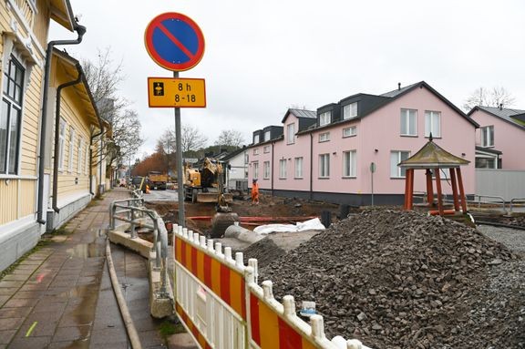 Kaivokadun saneeraus jatkuu ensi kesään asti. 