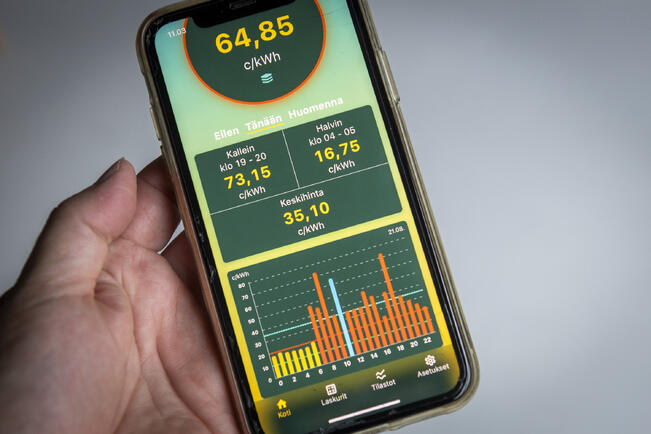 Pörssisähkön hintaa on helppo seurata