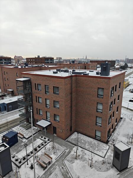 Osoitteisiin Veturikatu 1 ja 3 Logomon viereen valmistui 76 uutta vuokra-asuntoa,