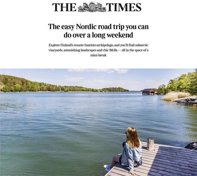 Kuvakaappaus The Timesin artikkelista.