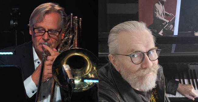 Micke Långbacka (pasuuna) ja Seppo Wahl (piano).