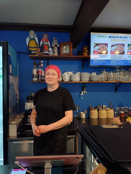 Ukraina on vahvasti esillä Miroslava Kovbelin ravintolassa.