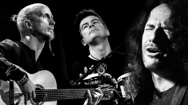 Joonas Widenius, David Sorroche ja Ricardo Padilla esiintyvät flamenco-illassa.