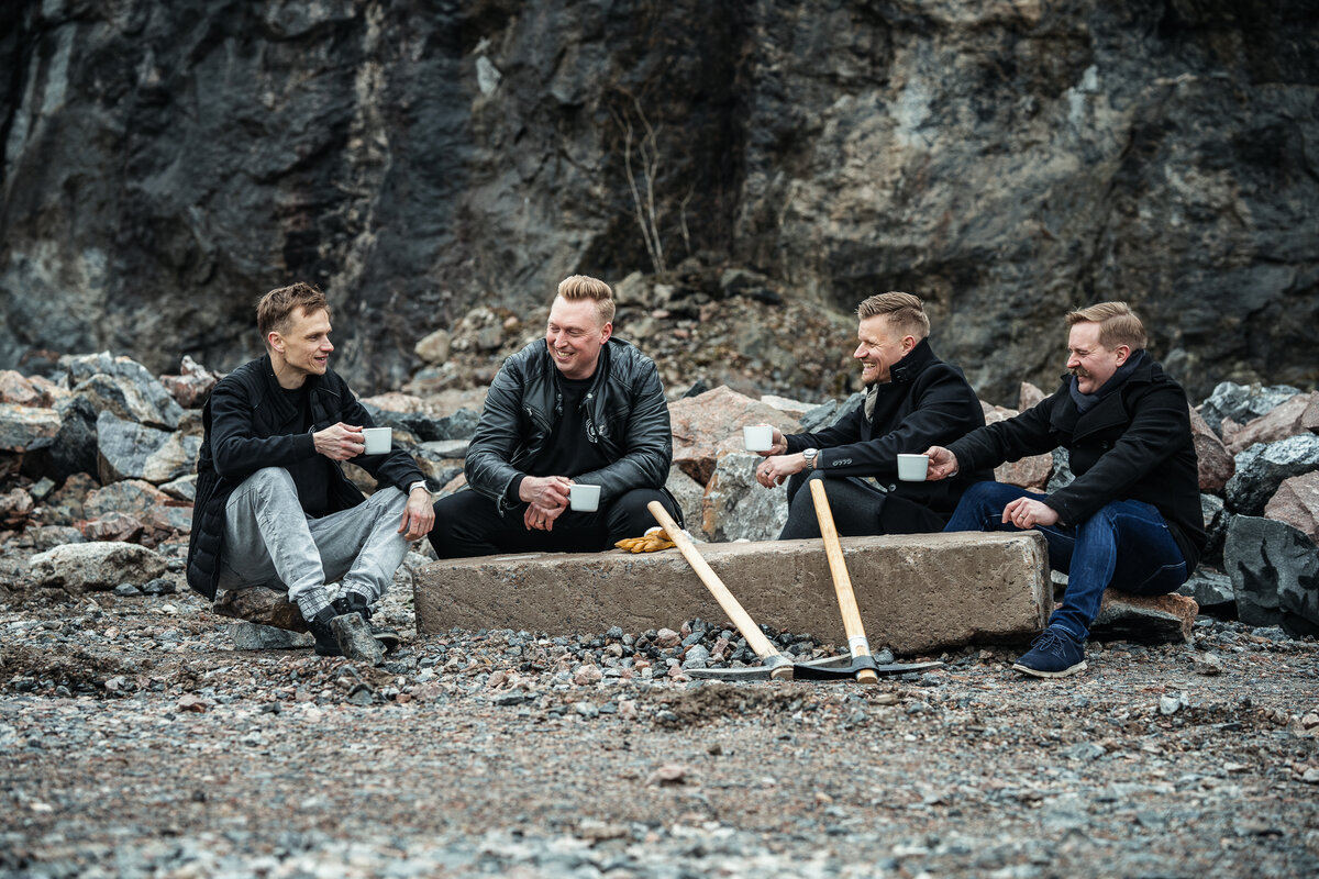 Louhos Groupin osakkaat Petteri Poukka, Iiro Junnila, Arttu Arojoki ja Esko Junnila.