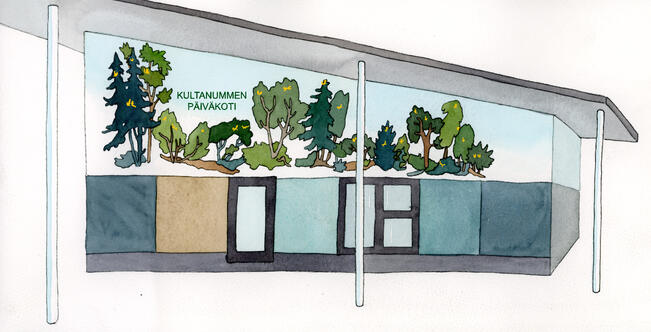 Havainnekuva Pive Toivonen Kultaiset oravat -työstä. 