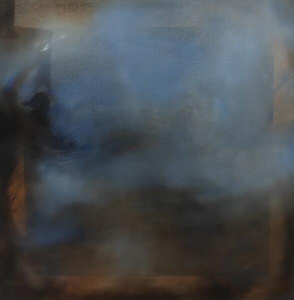 Katoamispiste, öljy kankaalle, 2025. 