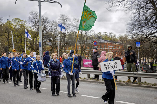 Partioparaatiin odotetaan edellisten vuosien tapaan noin 4 000 partiolaista. Kuva on viime vuoden paraatista.