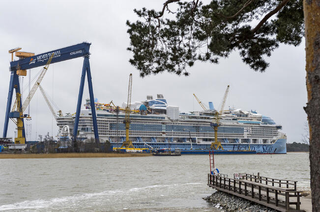 Meyer Turku Oy:n liikevaihto oli viime vuonna 2,1 miljardia euroa.