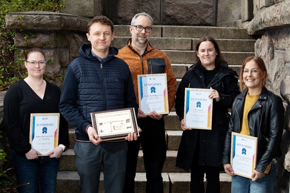 Riikka Levola, Juha Haltia, Sakari Aalto, Julia Gljakova sekä Taija Ritola.