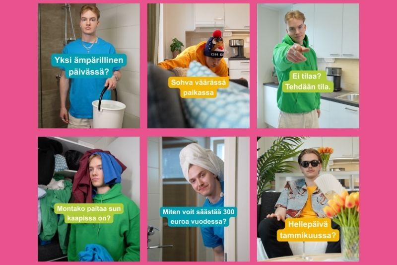 Arjen ilmastoteot -lyhytvideoiden kansikuvia.